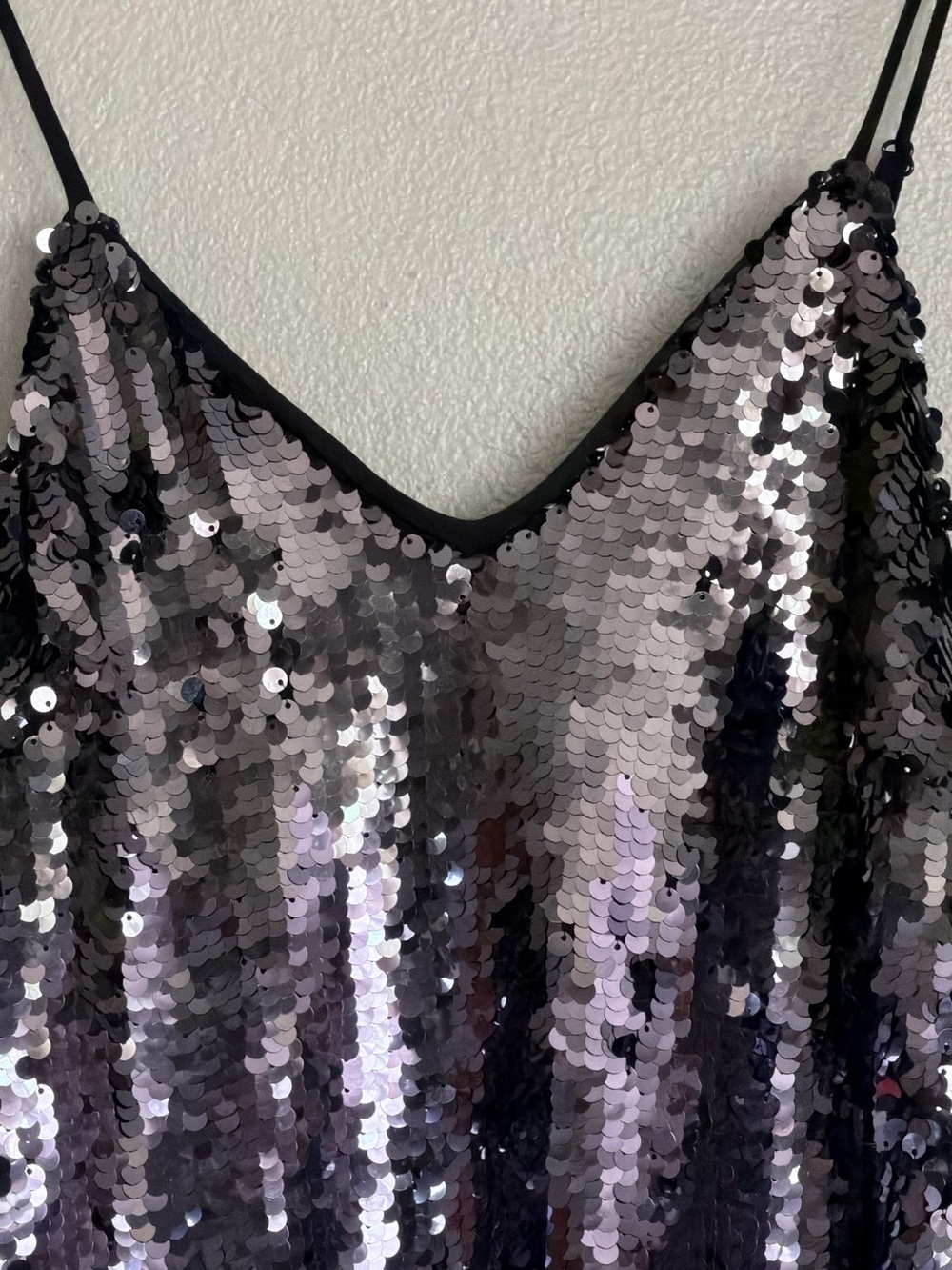 H&M Sequined Ombre Slip Dress in Silver, Purple, & Gold - Picture 2 of 6